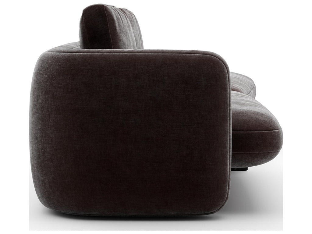 Overlap Right Bumper Sectional in Dark Taupe Fabric