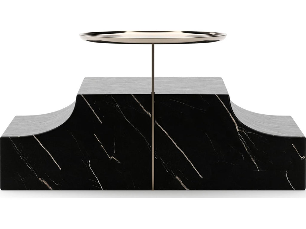Overlap Round Stone End Table