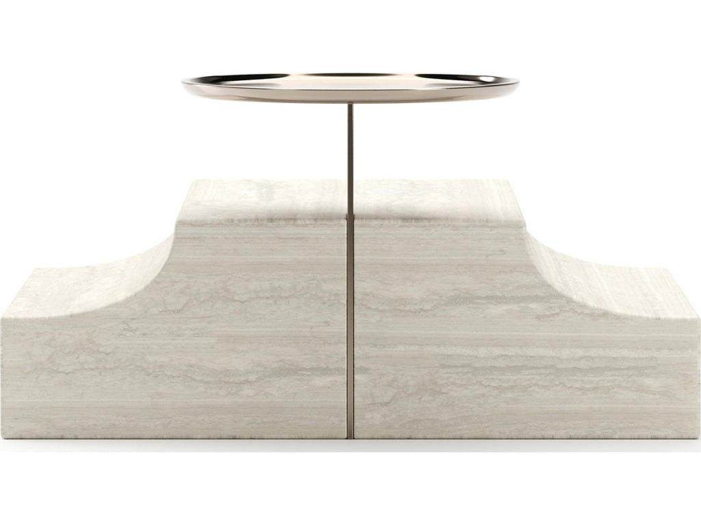 Overlap Round Stone End Table