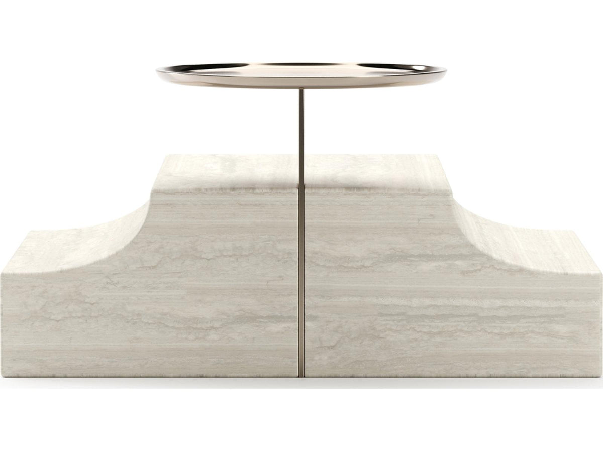 Overlap Round Stone End Table