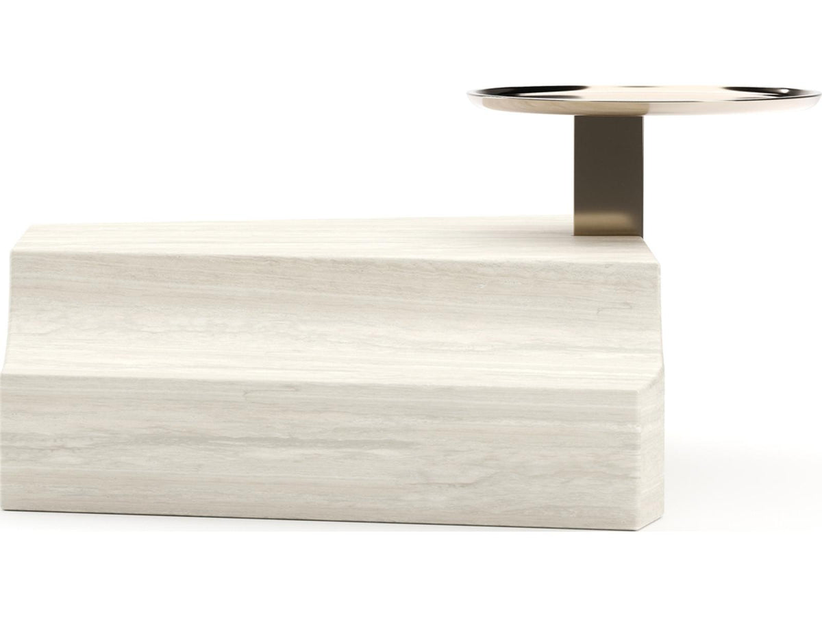 Overlap Round Stone End Table