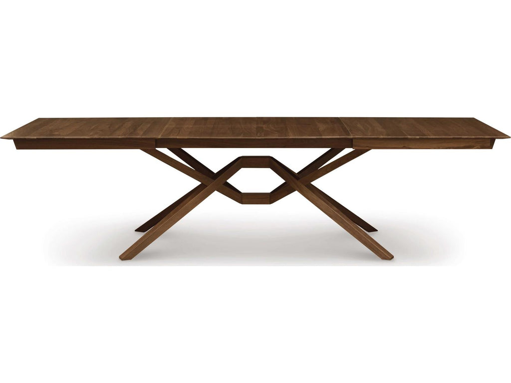 Exeter Rectangle Extension Dining Table in Natural Walnut with 2 Butterfly Leaves