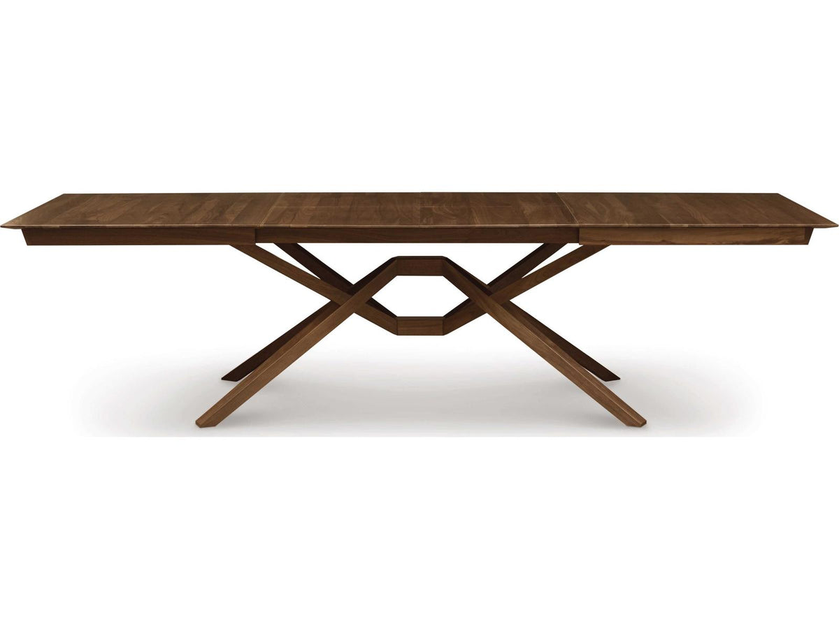 Exeter Rectangle Extension Dining Table in Natural Walnut with 2 Butterfly Leaves