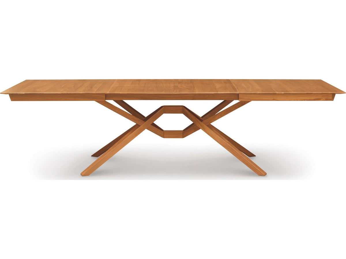 Exeter Rectangle 72-96 Inch Extendable Dining Table in Natural Walnut