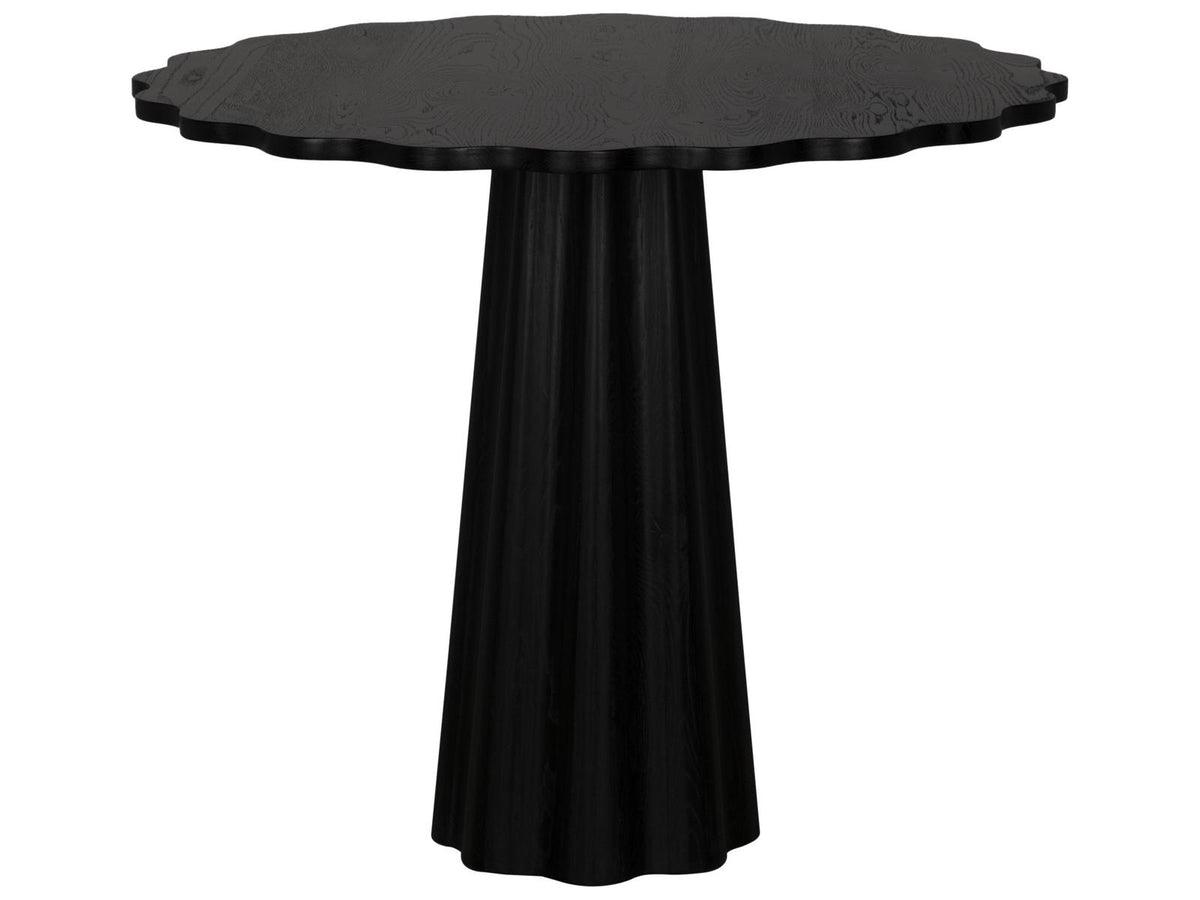 Julianne Round Wood Black End Table