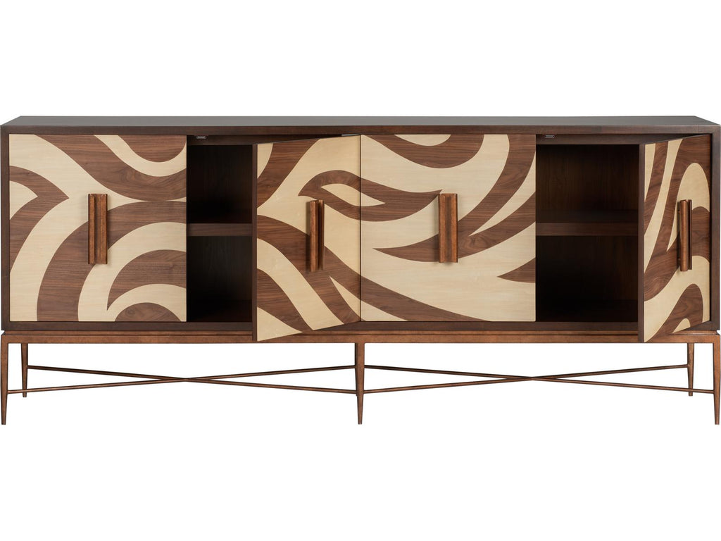 Jamie Merida 84" Natural Brown Bronze Sideboard