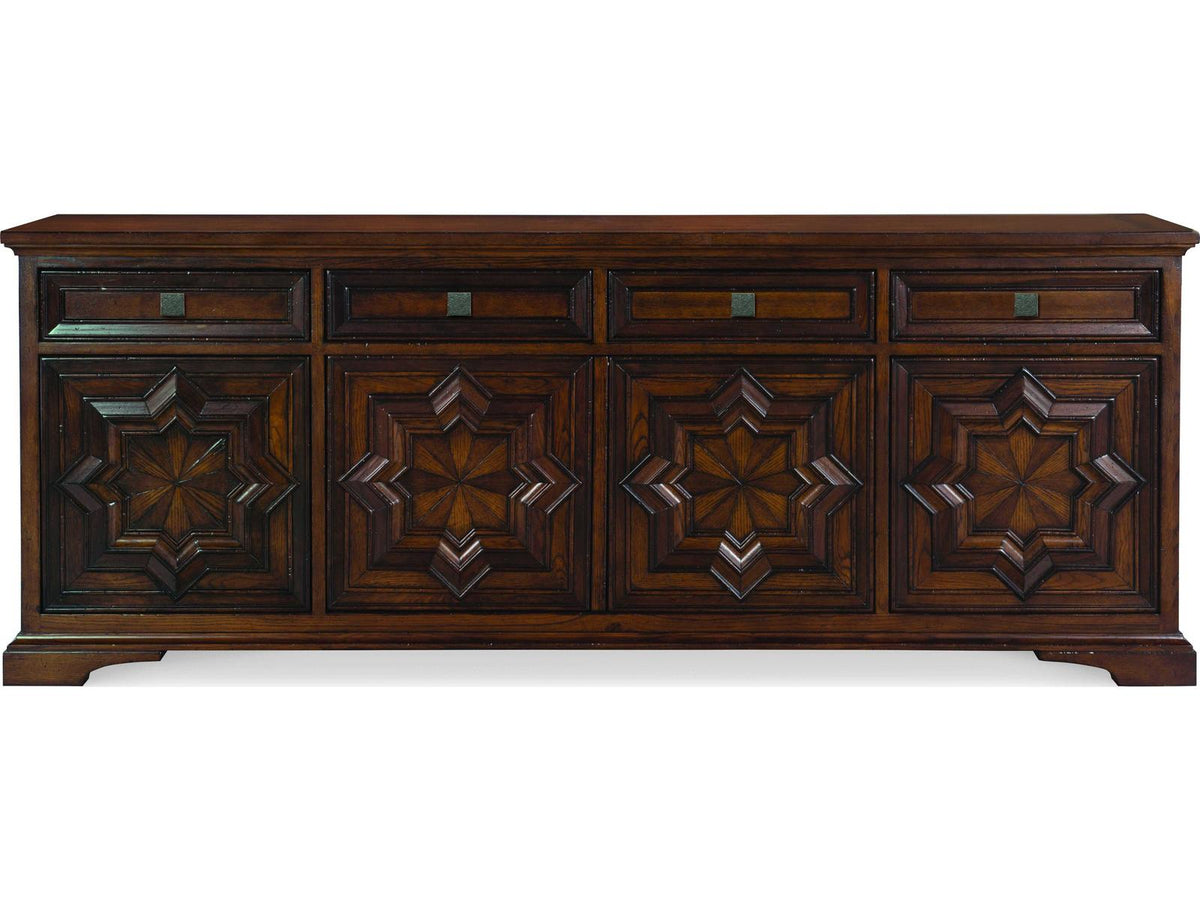 Casa Bella Carved Credenza Sierra Finish