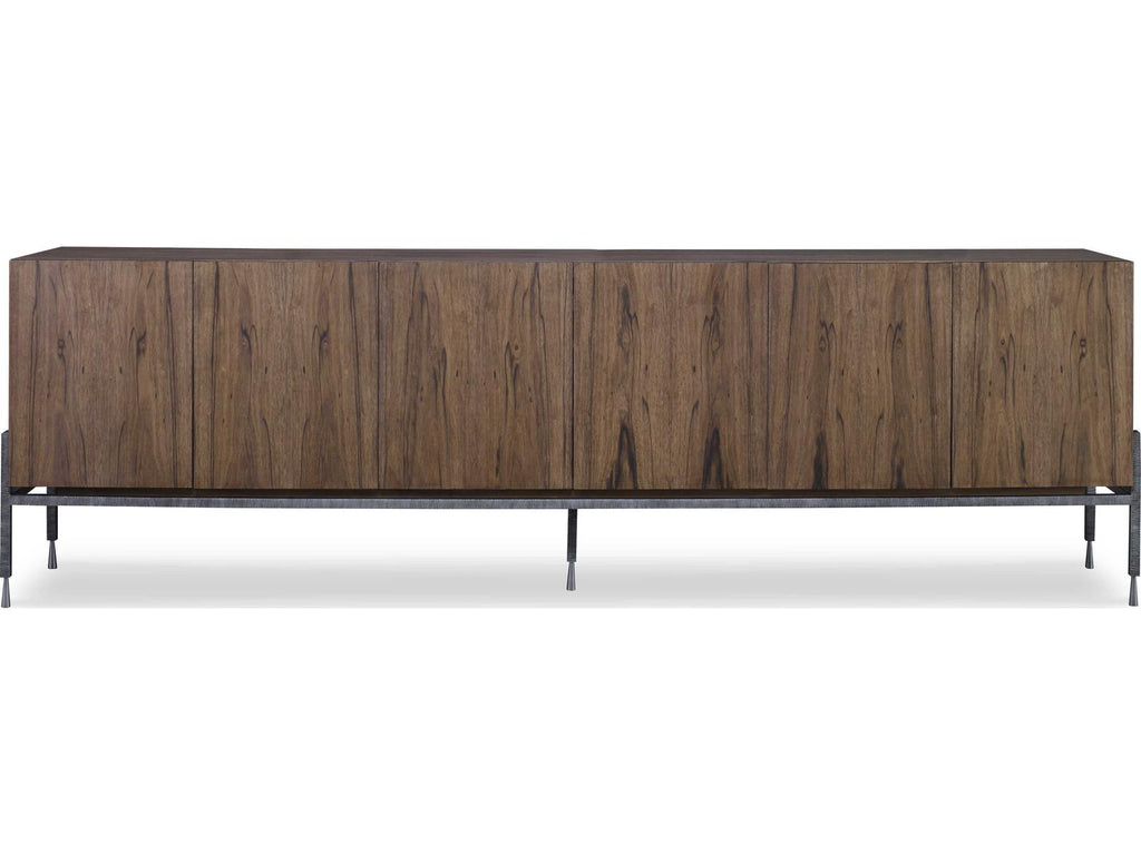 Grand Tour Gaston 110 Inch Paldao Veneer Credenza with Iron Base
