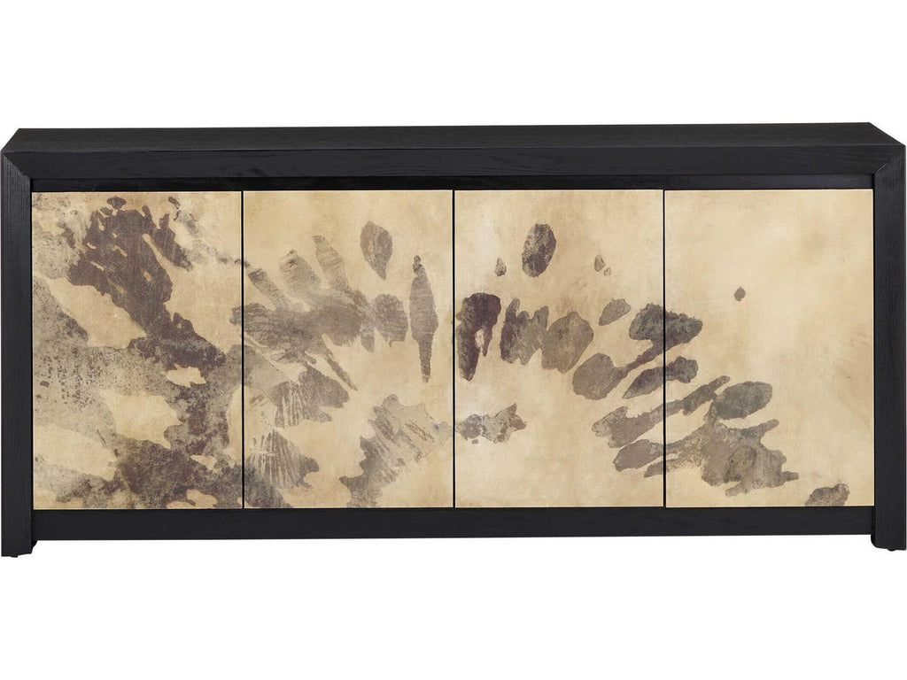 Vistas 80" Natural Vellum Caviar Black Sideboard