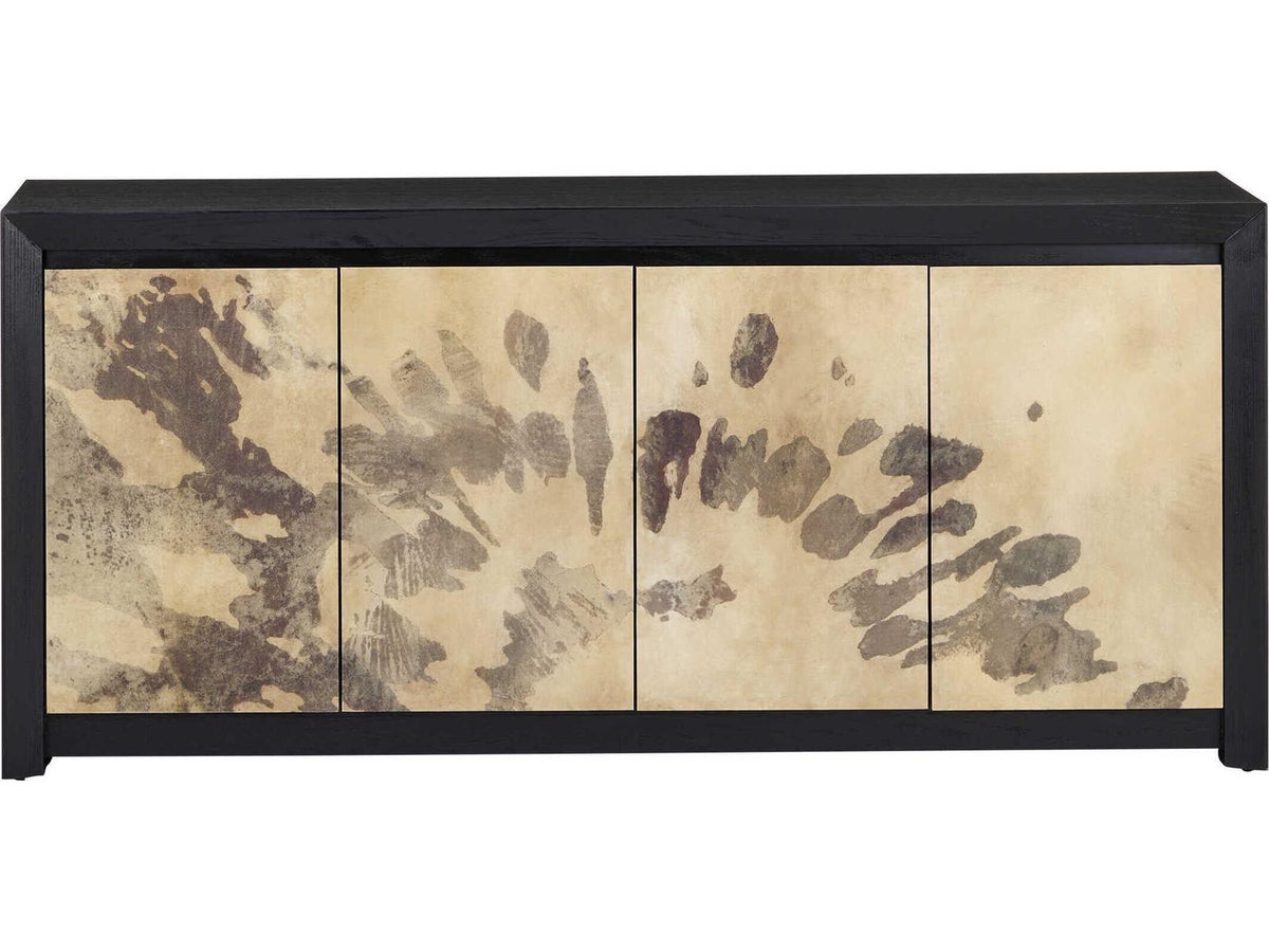 Vistas 80" Natural Vellum Caviar Black Sideboard