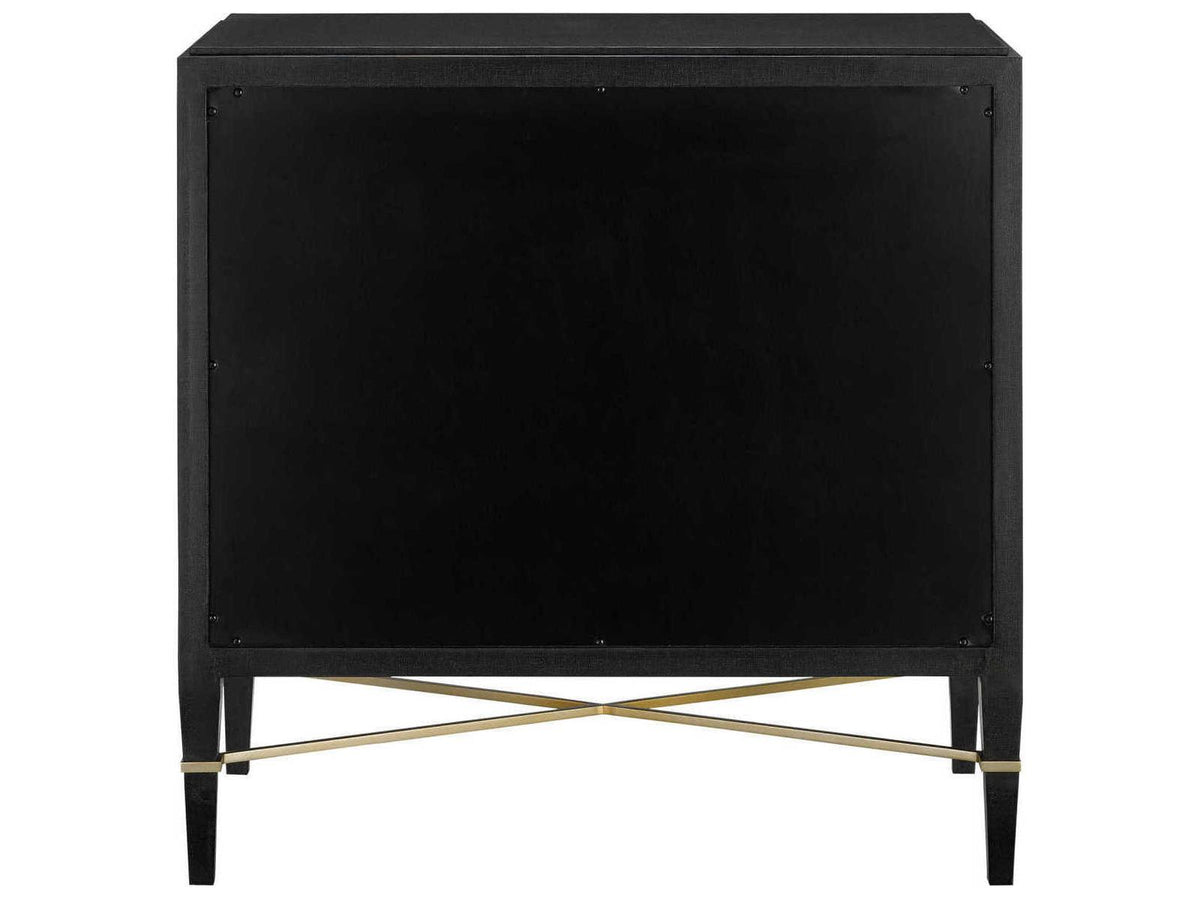 Vistas 3-Drawers Gold Solid Wood Chest Nightstand