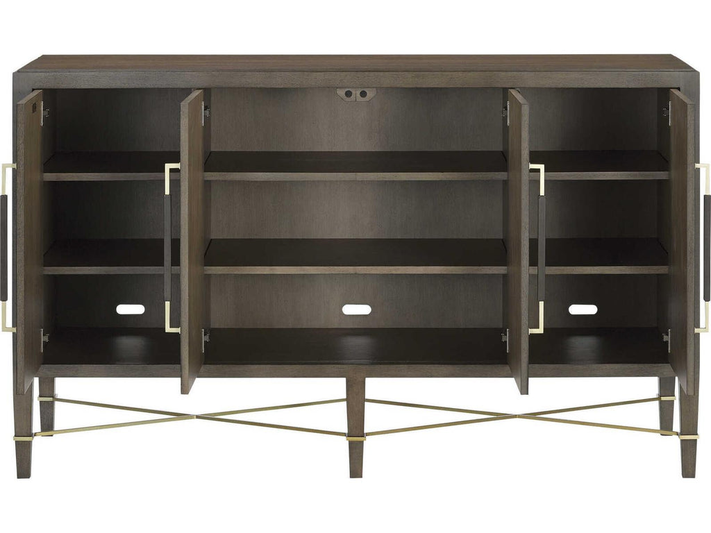 Currey and Company Verona Chanterelle Sideboard in Mahogany and Champagne