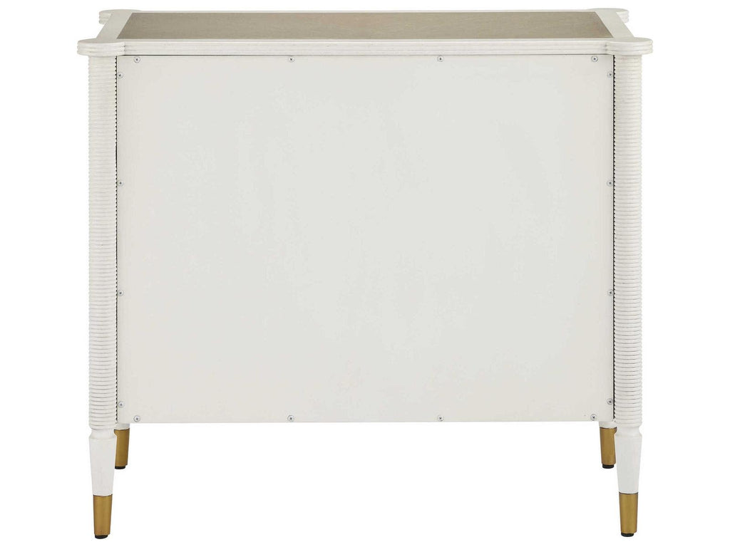 Aster Three-Drawer Chest Off-White Fog Polished Brass