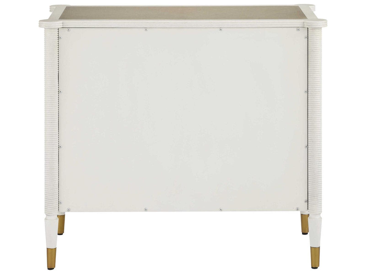 Aster Three-Drawer Chest Off-White Fog Polished Brass