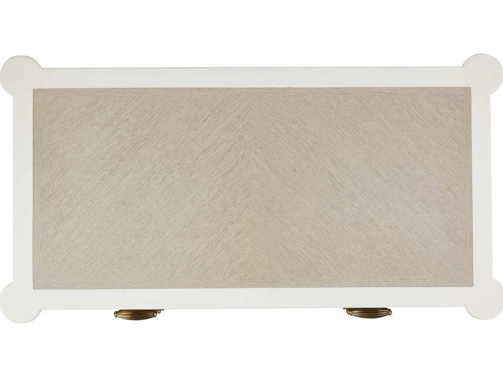 Aster Three-Drawer Chest Off-White Fog Polished Brass