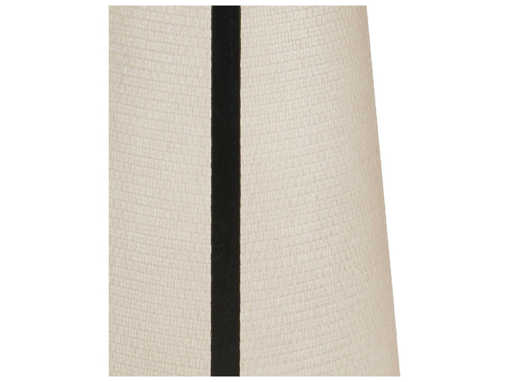 Currey and Company Deanna Round Entry Table in Ivory Black Clear Finish