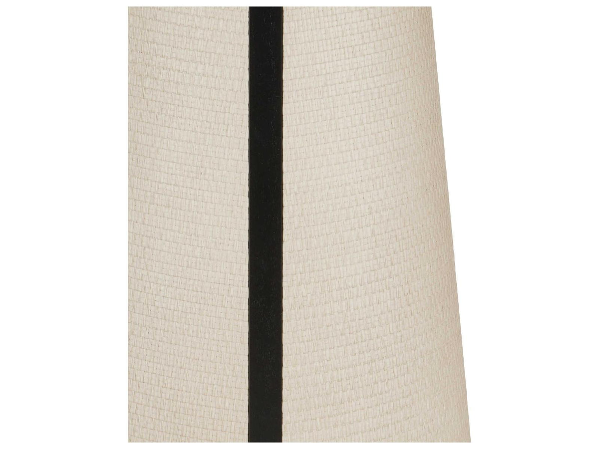 Currey and Company Deanna Round Entry Table in Ivory Black Clear Finish