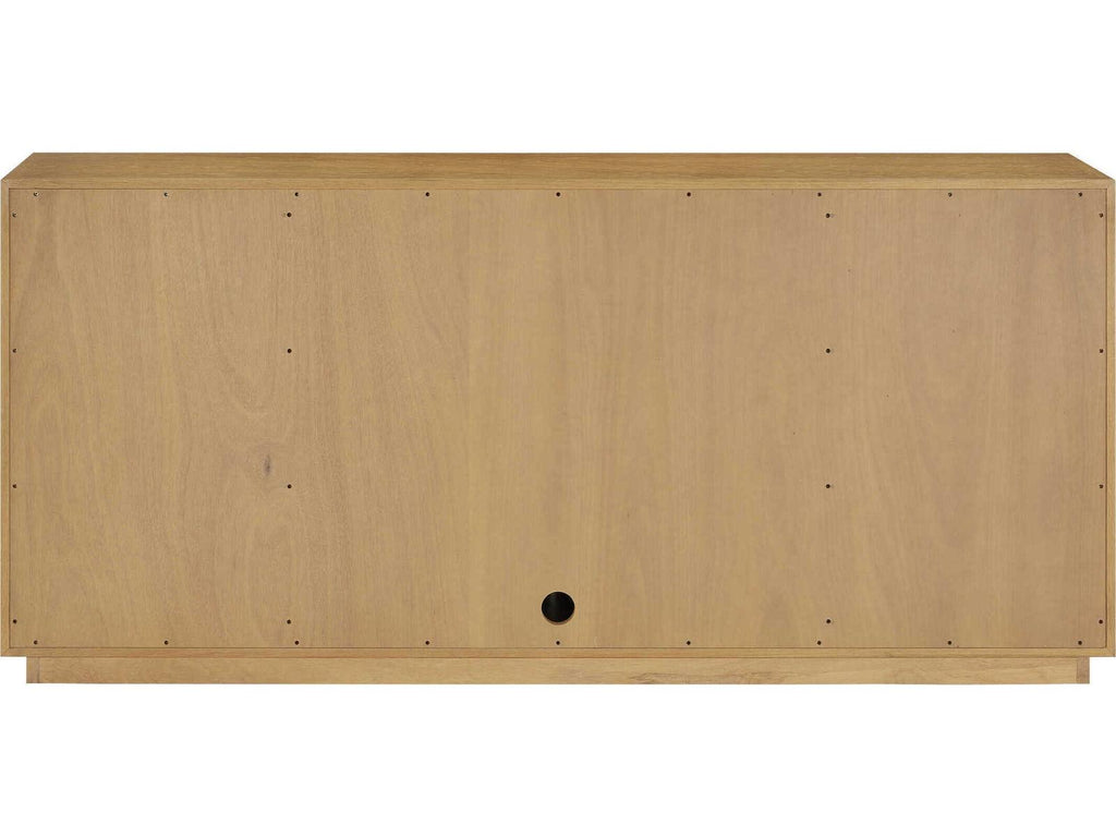 Currey and Company Margot 84-Inch Light Oak Credenza with Velvet-Lined Drawers