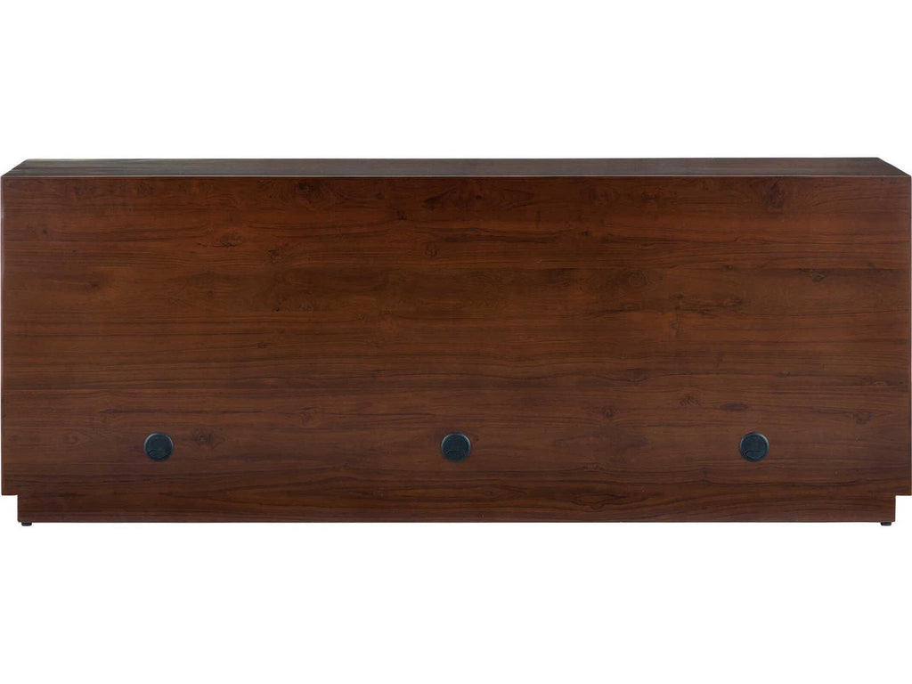 Currey and Company Jardin Credenza in Walnut and Antique Brass