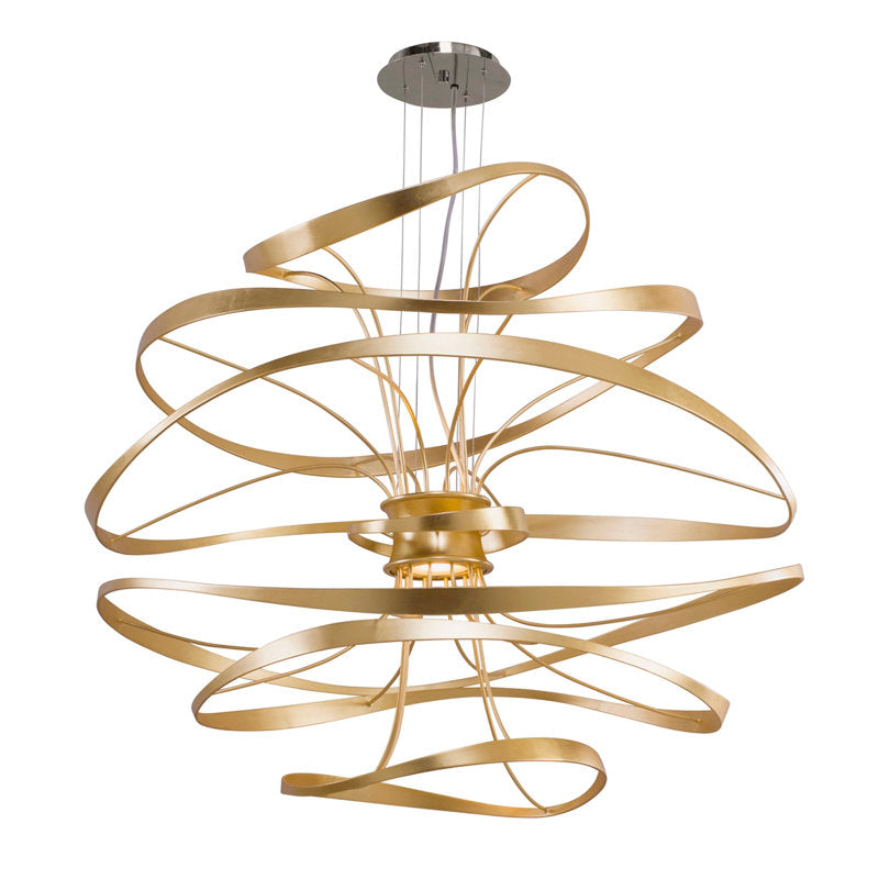 Calligraphy 2-Light Unique / Statement Geometric LED Chandelier