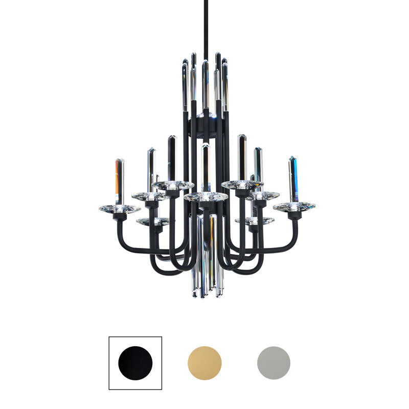 Calliope 12 Light Crystal LED Chandelier