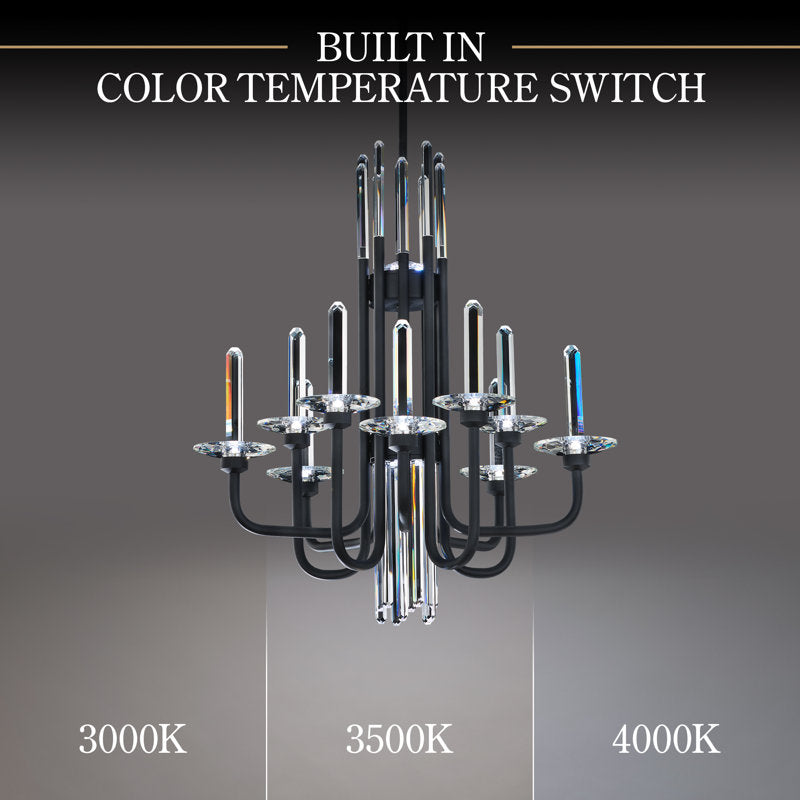 Calliope 12 Light Crystal LED Chandelier