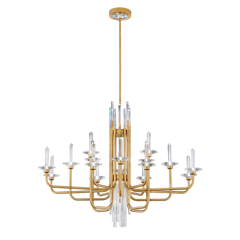 Calliope 16 Light Crystal LED Linear Chandelier