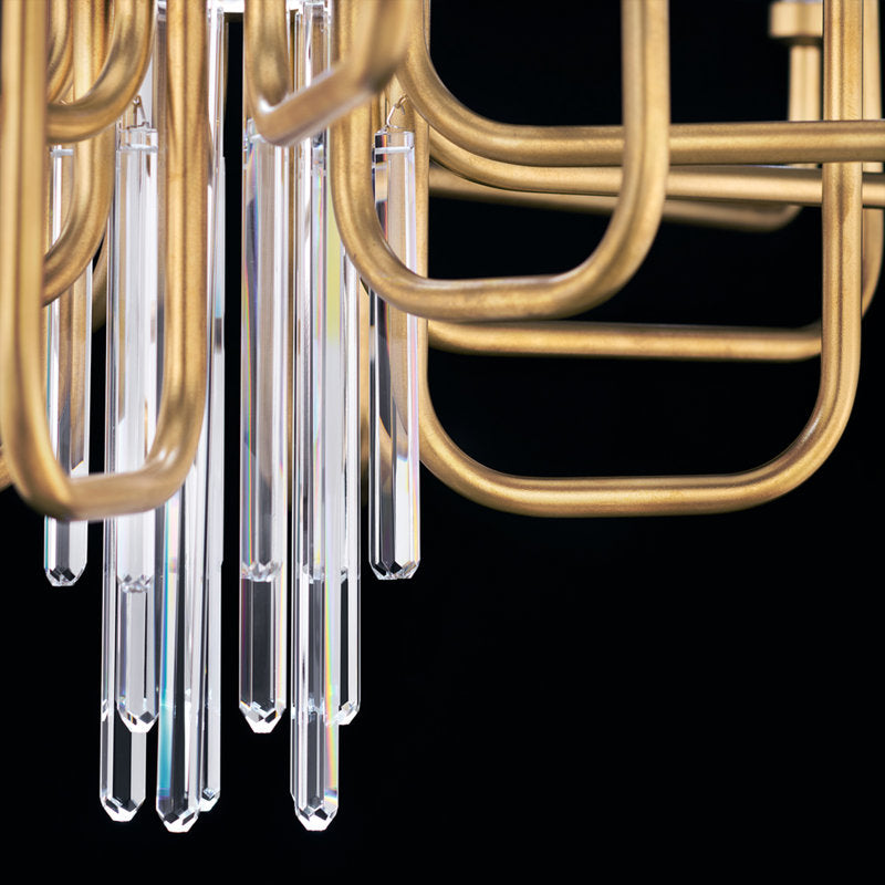 Calliope 16 Light Crystal LED Linear Chandelier