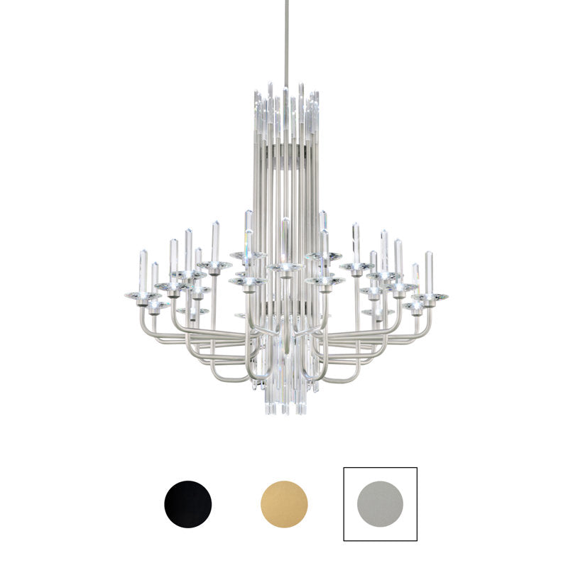 Calliope 24 Light Crystal LED Chandelier