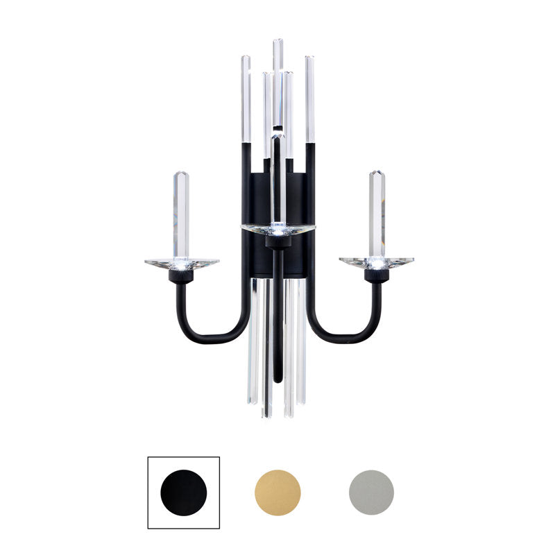 Calliope 3 Light Crystal LED Wall Sconce