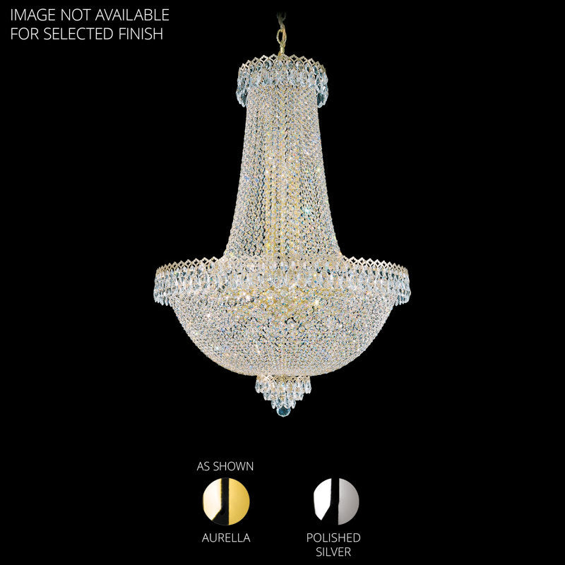 Camelot 31 Light 28in x 40in Pendant in Polished Gold with Clear Optic Crystals
