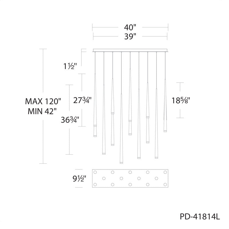 Cascade 14 - Light LED Pendant