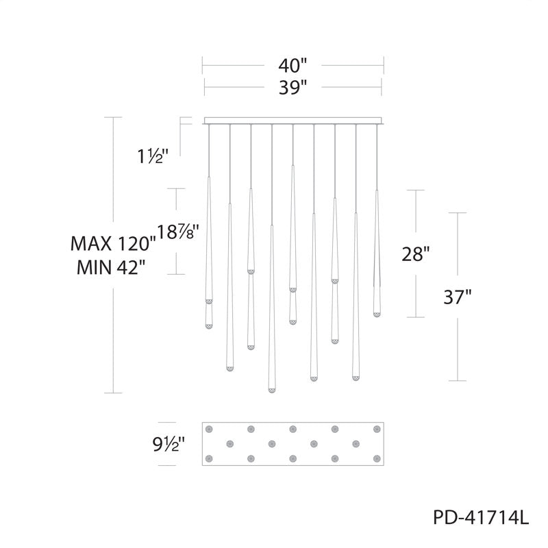 Cascade 14 - Light LED Pendant