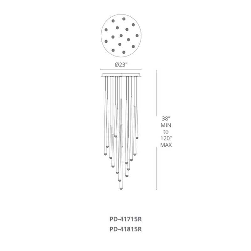 Cascade 15 - Light LED Chandelier