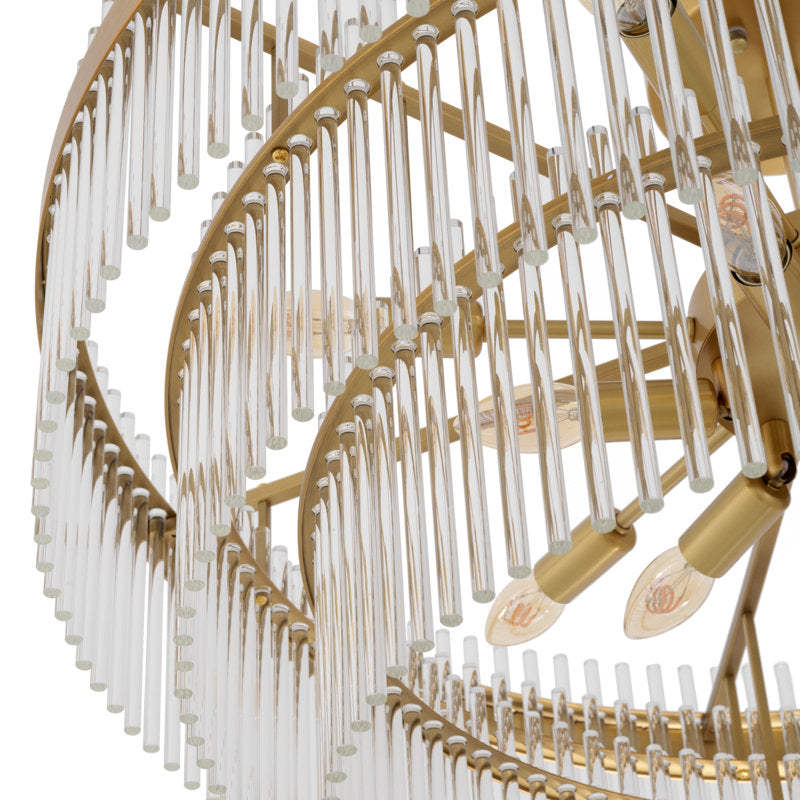 Ceiling Lamp East Antique Brass Finish