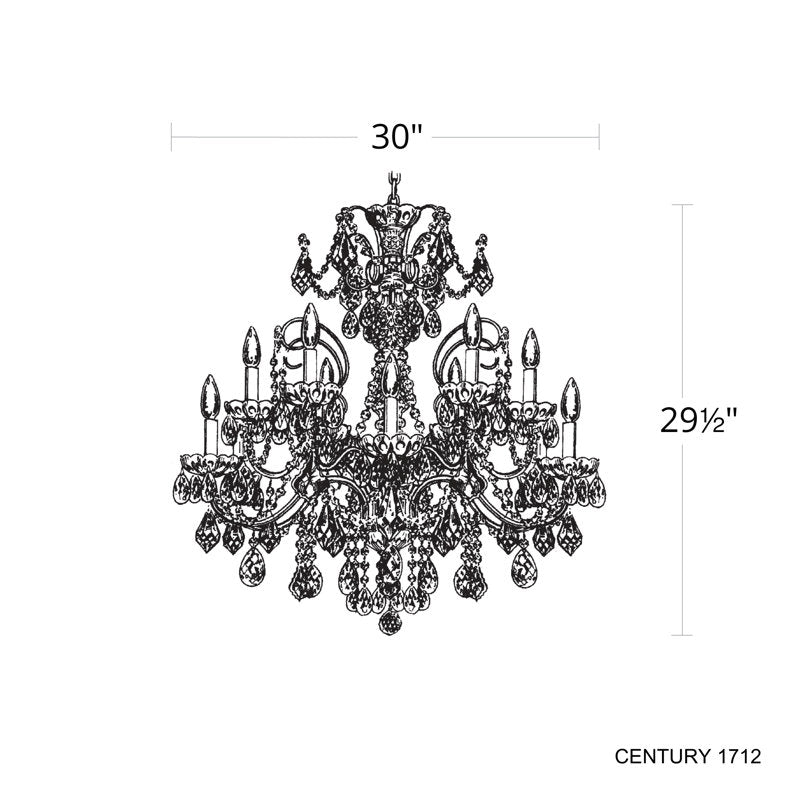 Century 12 - Light Glass Chandelier