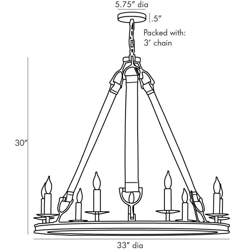 Chaney 9 - Light Chandelier