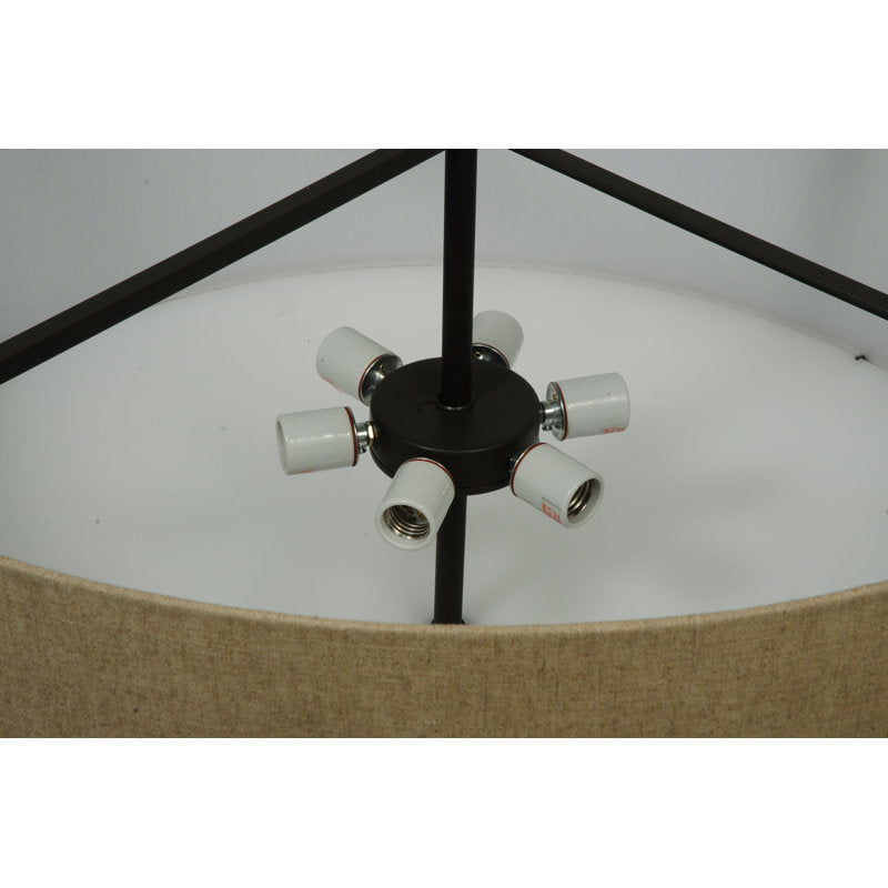 Cilindro Textrene 6 - Light Chandelier