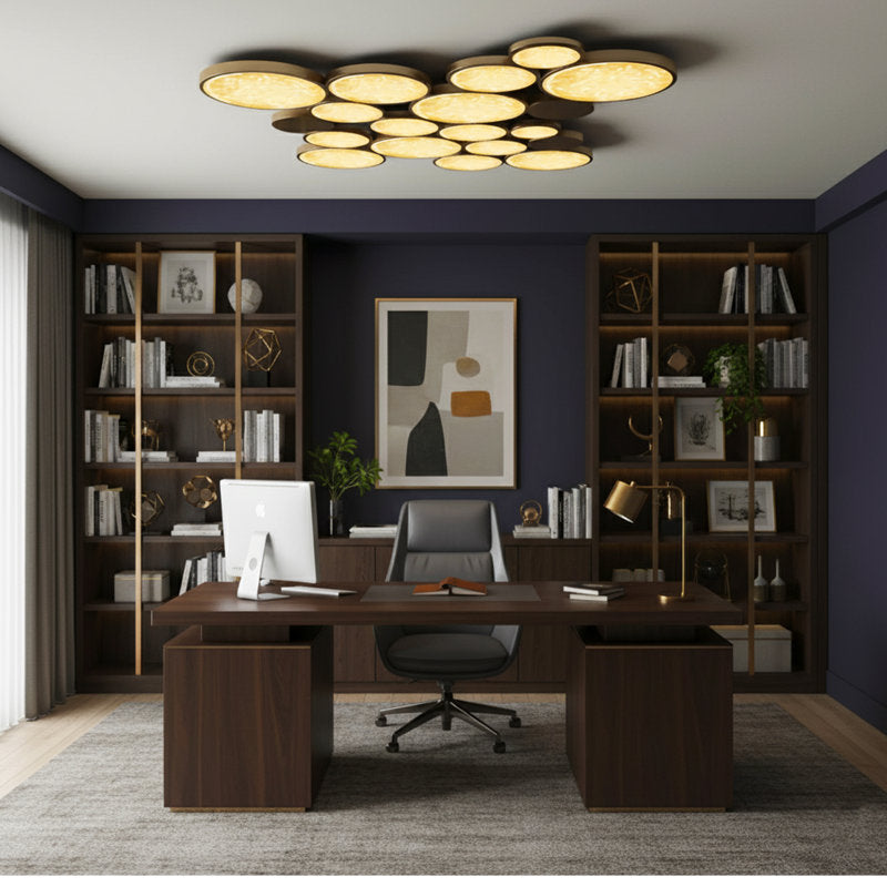 Circle Wall Sconce Light Glass And Brass – Elegant Ambient Lighting