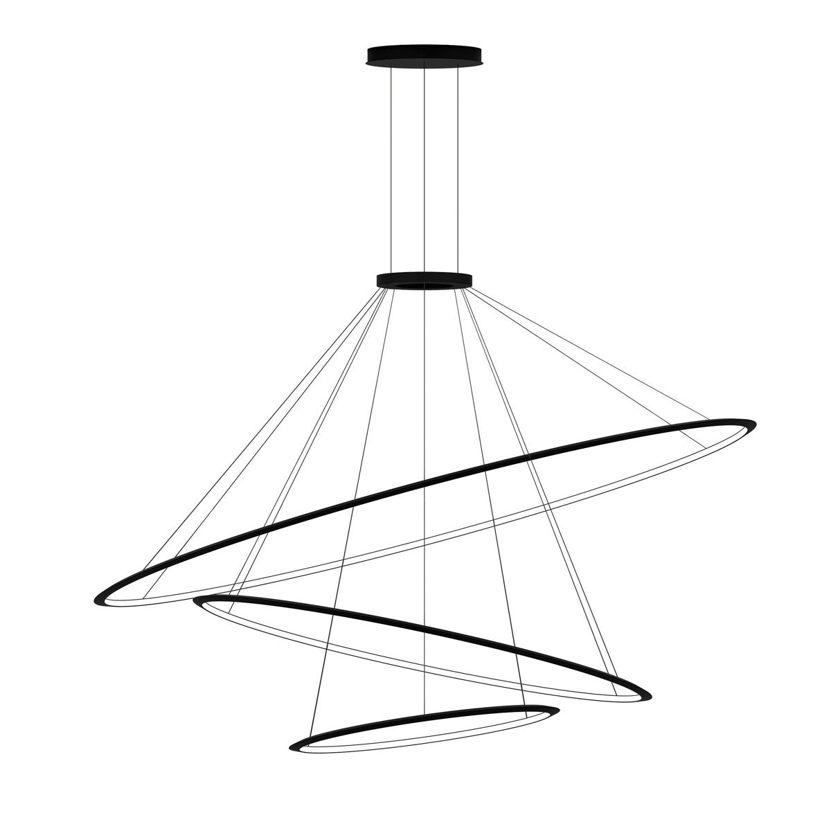Circular 3 - Light LED Chandelier