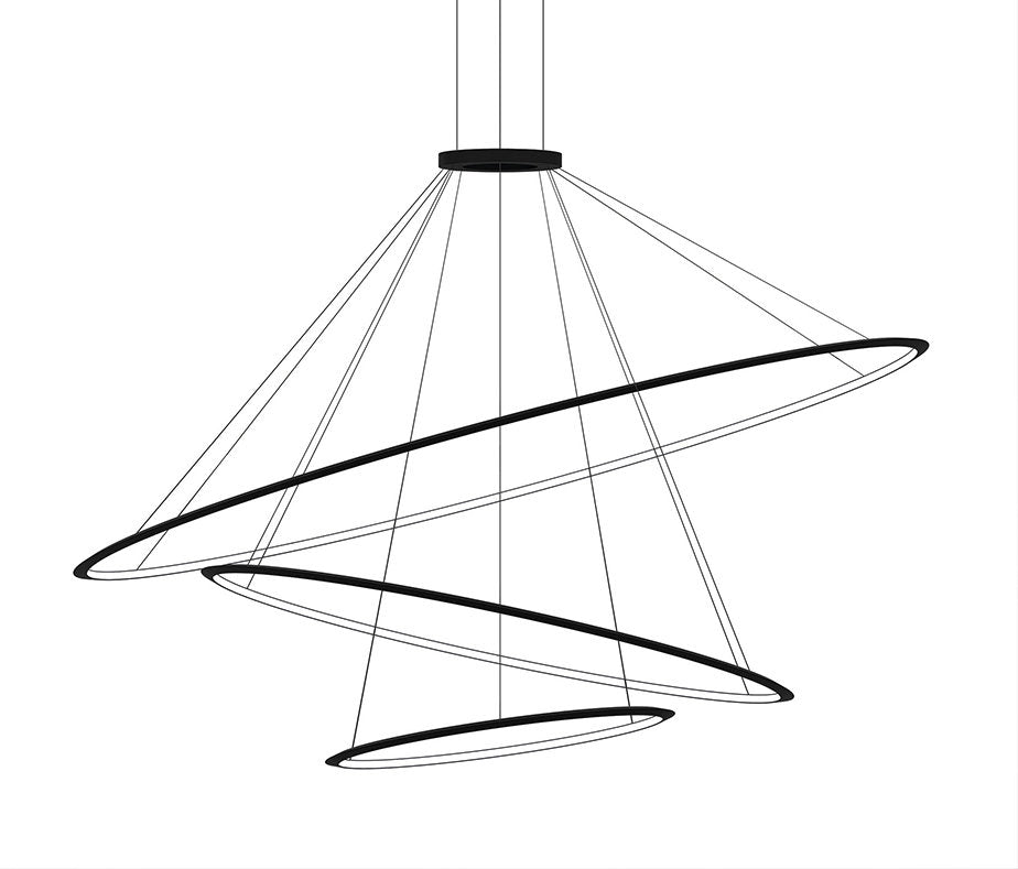 Circular 3 - Light LED Chandelier
