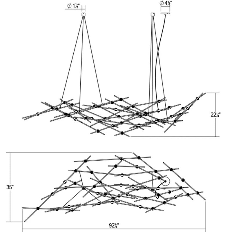 Constellation 44 - Light LED Chandelier
