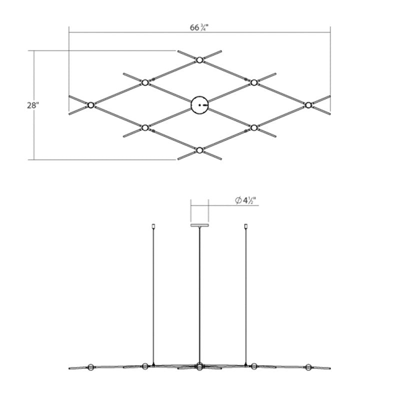 Constellation庐 9 - Light LED Chandelier