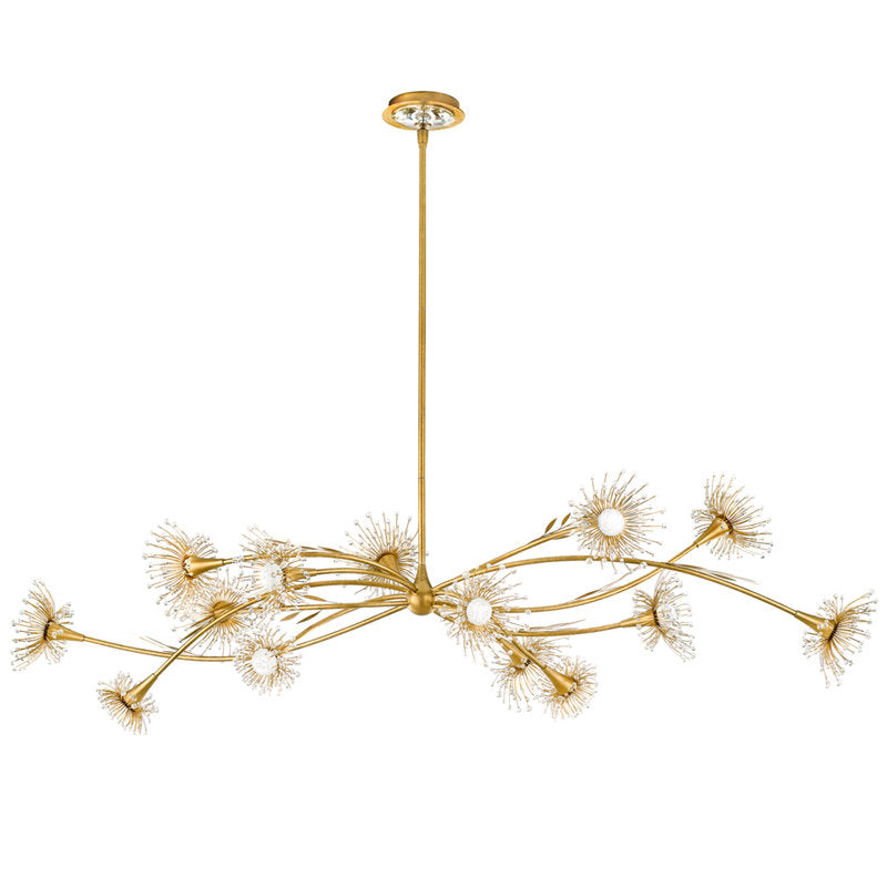 Coquette 14 Light Crystal LED Linear Pendant