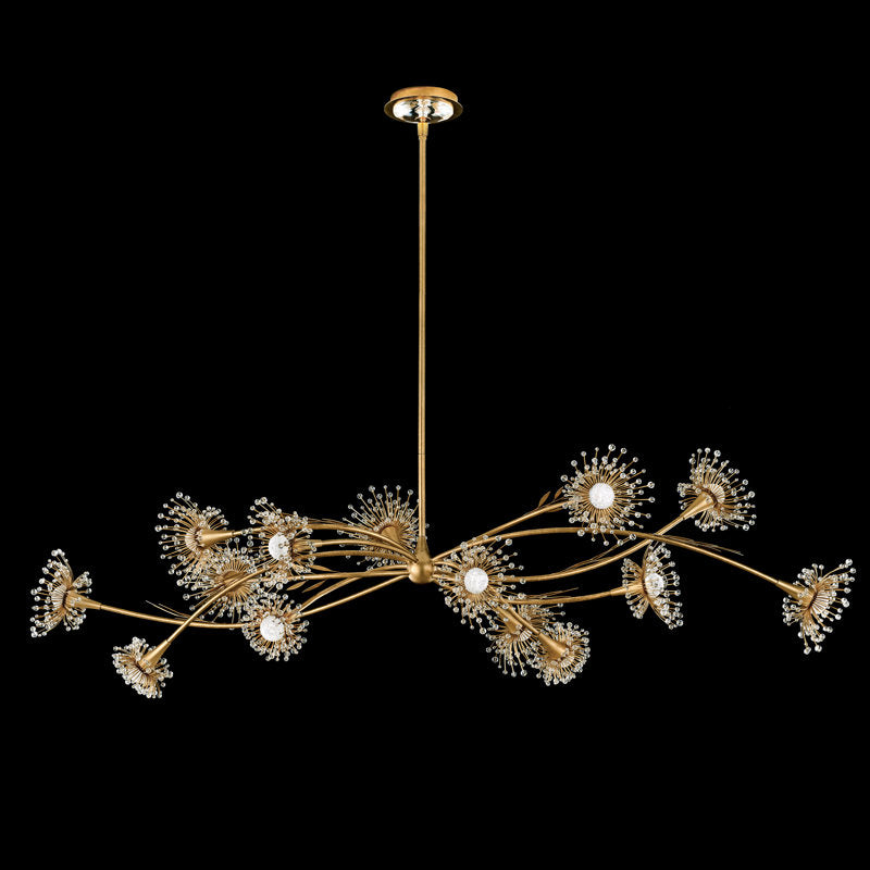 Coquette 14 Light Crystal LED Linear Pendant