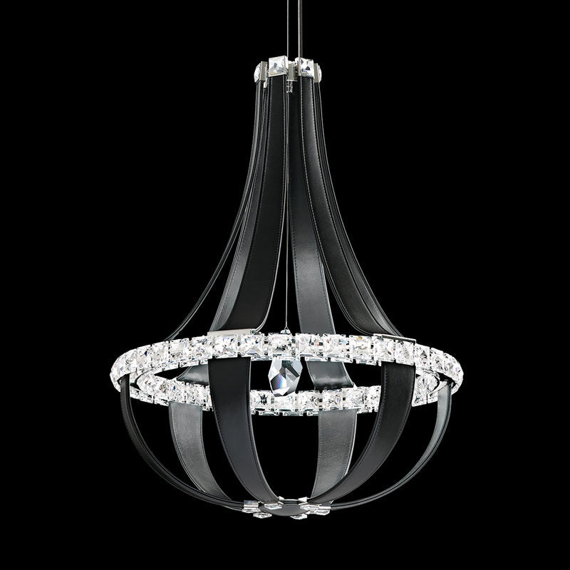 Crystal Empire LED 12 Light 20.5in x 27in Chandelier in White Pass with Clear Radiance Crystals