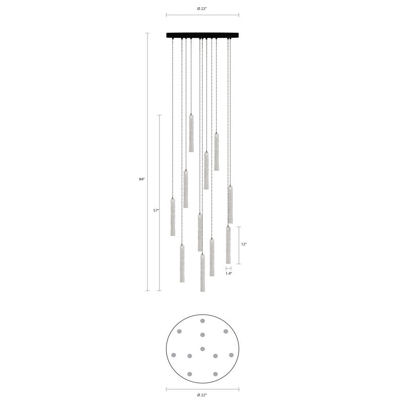 Crystal Falls 11 - Light Pendant