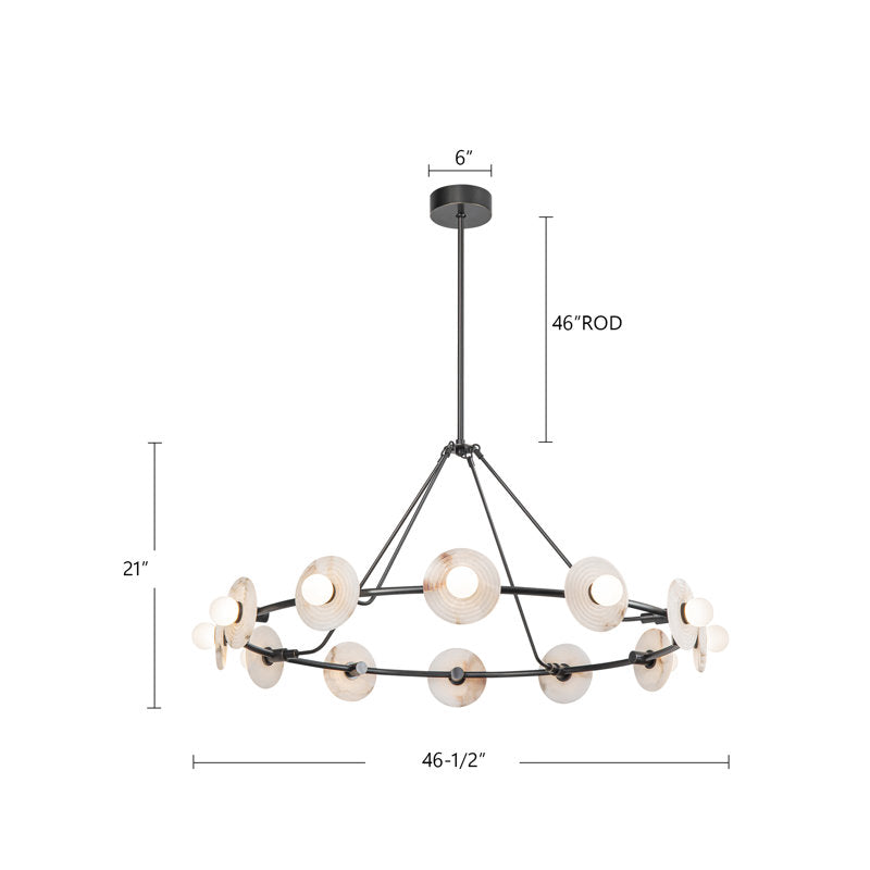 Dahlia 12 - Light LED Chandelier