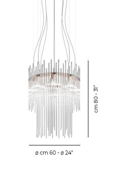 Diadema Suspension C_2 Crystal Matt Bronze 2 E26 Ul