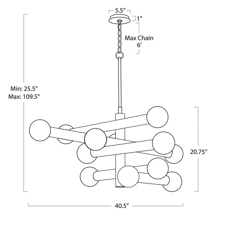 Dion 12 - Light Chandelier